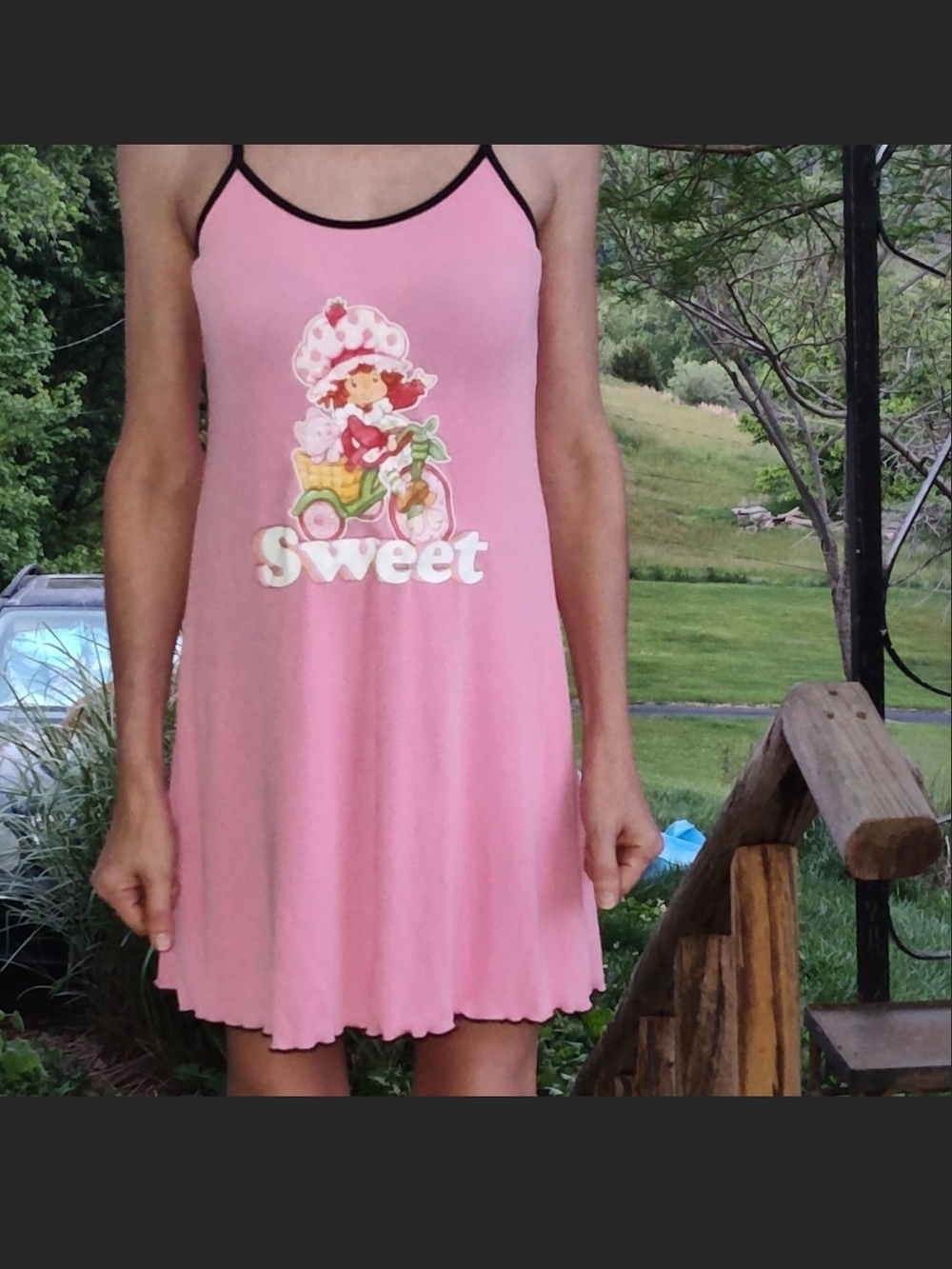 Pink "Sweet" Graphic Strawberry Shortcake Nightdown/Dress
